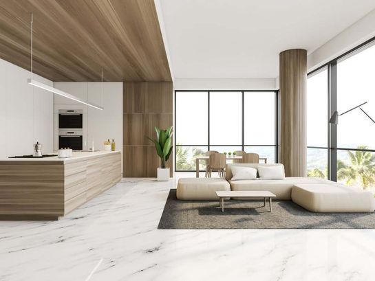 Salón comedor y cocina renovado